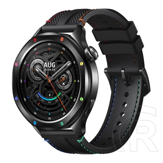 Xiaomi watch s4 okosóra (szilikon szíj, aktivitásmérő, pulzusmérő, telefonhívás, gps, nfc, 5 atm, vízálló) rainbow