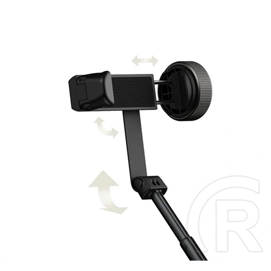 Xiaomi zoom floor szelfibot (univerzális, tripod állvány, 360°, állítható, bluetooth távkioldó, 160cm) fekete