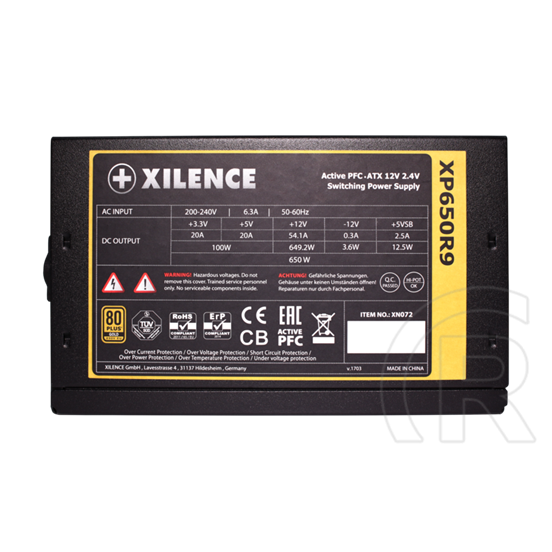 Xilence Performance X 650 W 80+ Gold tápegység