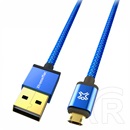 XtremeMac Reversible USB 2.0 kábel (A dugó / micro-B dugó, szövet, kék)