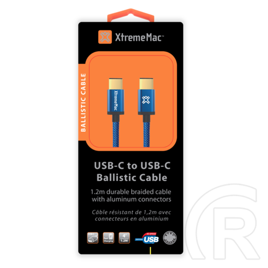 XtremeMac Reversible USB 3.1 kábel (C-C, 1,2 m, kék)