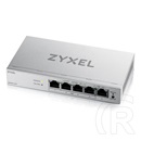 ZYXEL GS1200-5HPV3 switch (5-port Gigabit, 4x PoE+, PoE 60W, fémházas, asztali, webes menedzselés, ventilátormentes)