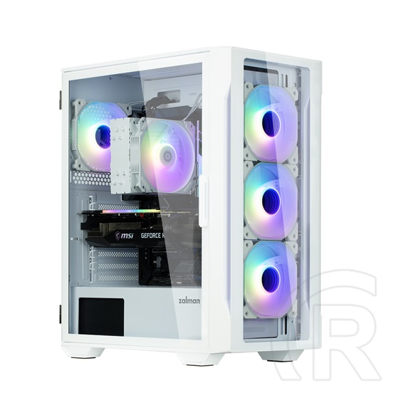 Zalman I3 NEO TG White táp nélküli ablakos Mid Tower számítógépház fehér