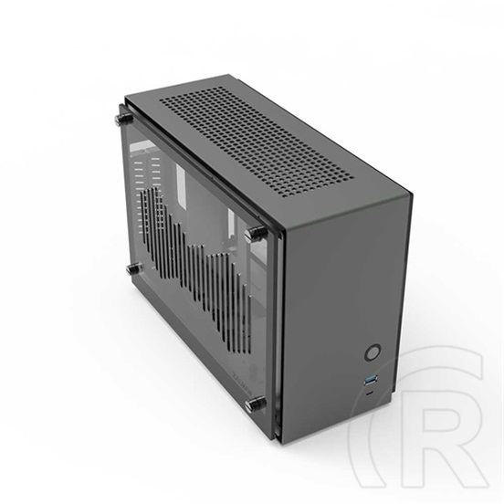 Zalman M2 (mini ITX, ablakos, sötétszürke)