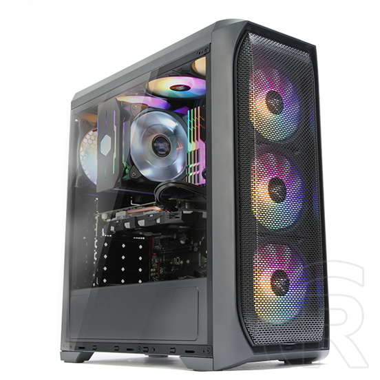 Zalman N5 MF RGB (ATX, ablakos, fekete)