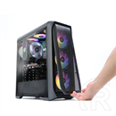 Zalman N5 MF RGB (ATX, ablakos, fekete)