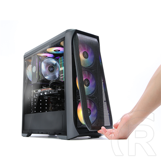Zalman N5 MF RGB (ATX, ablakos, fekete)