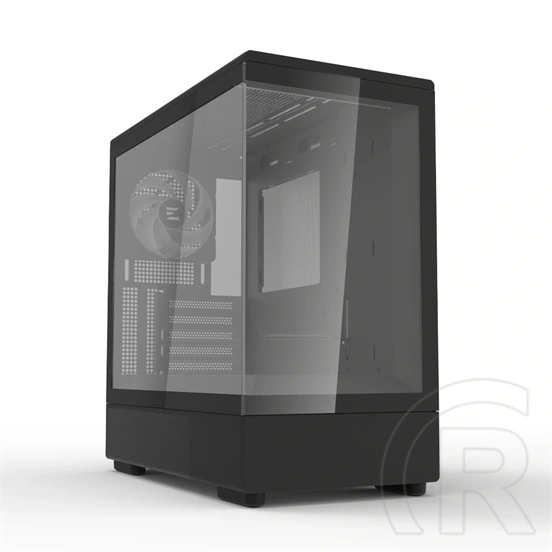 Zalman P10 BLACK (táp nélküli, mATX, ablakos, MT Mini Tower, fekete)