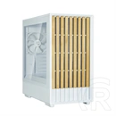 Zalman P10 Namu (táp nélküli, mATX, ablakos, MT Mini Tower, fehér)-barna