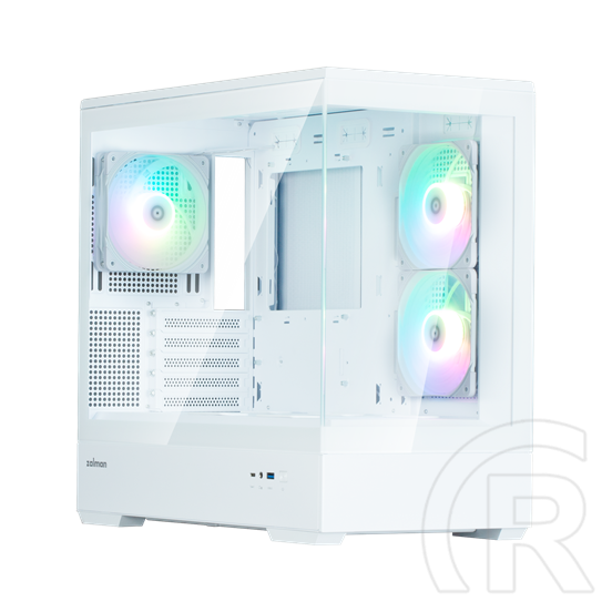 Zalman P30 WHITE V2 (táp nélküli, mATX, ablakos, MT Mini Tower, fehér)