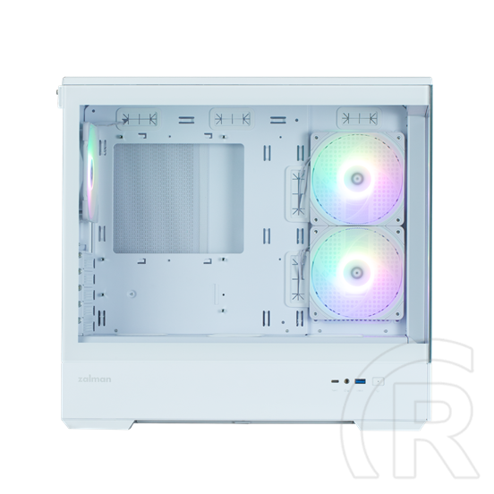 Zalman P30 WHITE V2 (táp nélküli, mATX, ablakos, MT Mini Tower, fehér)