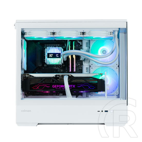 Zalman P30 WHITE V2 (táp nélküli, mATX, ablakos, MT Mini Tower, fehér)