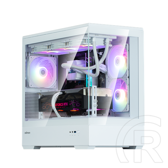 Zalman P30 WHITE V2 (táp nélküli, mATX, ablakos, MT Mini Tower, fehér)