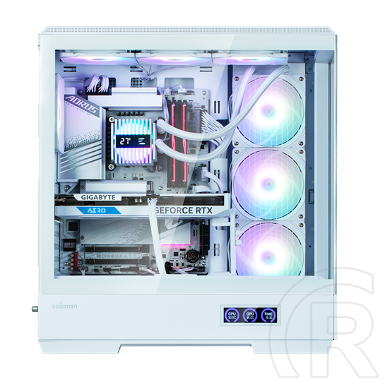 Zalman P50 DS (táp nélküli, ATX, ablakos, Mid Tower, fehér)