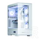 Zalman P50 DS (táp nélküli, ATX, ablakos, Mid Tower, fehér)