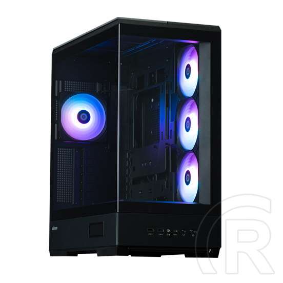 Zalman P50 DS (táp nélküli, ATX, ablakos, Mid Tower, fekete)