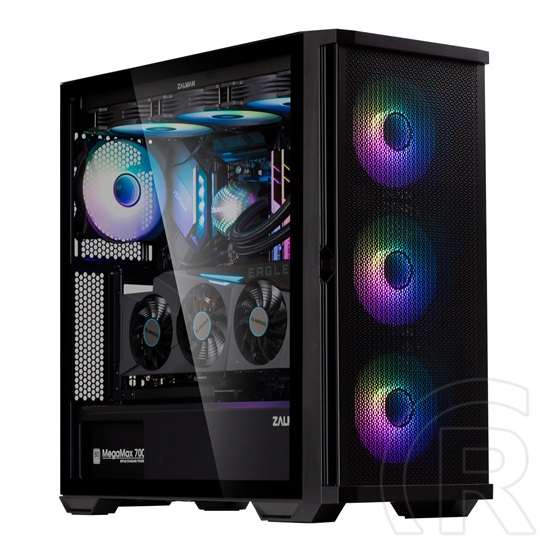 Zalman Z10 DUO (táp nélküli, ATX, ablakos, Mid Tower, fekete)