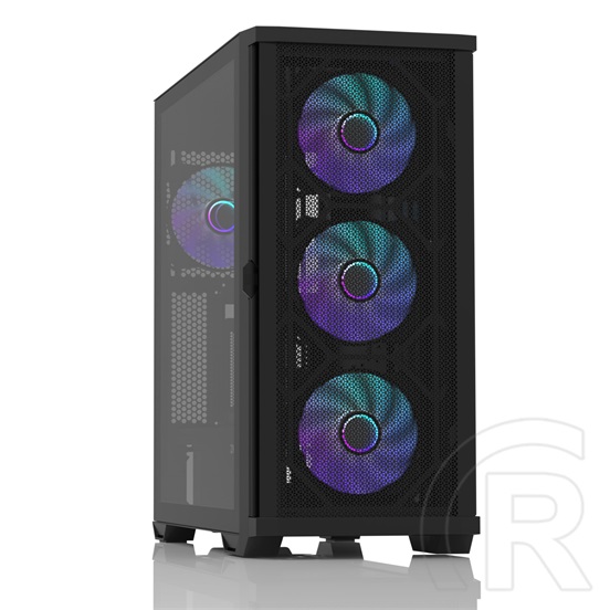 Zalman Z10 DUO (táp nélküli, ATX, ablakos, Mid Tower, fekete)
