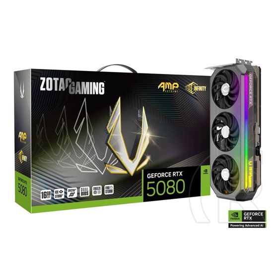 Zotac GeForce RTX 5080 AMP Extreme Infinity VGA (PCIe 5.0, 16 GB GDDR7, 256 bit, 3xDP+HDMI)