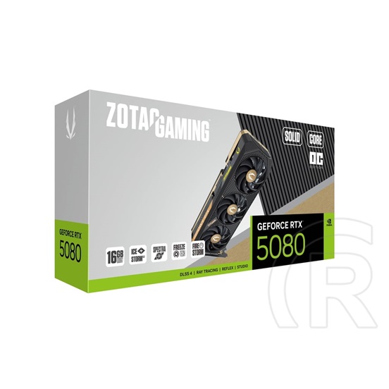 Zotac GeForce RTX 5080 Solid Core OC VGA (PCIe 5.0, 16 GB GDDR7, 256 bit, 3xDP+HDMI)