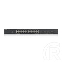 ZyXel Switch 24x Gigabit + 4x 10G SFP+ hybird mode, standalone or NebulaFlex Cloudt Menedzselhető