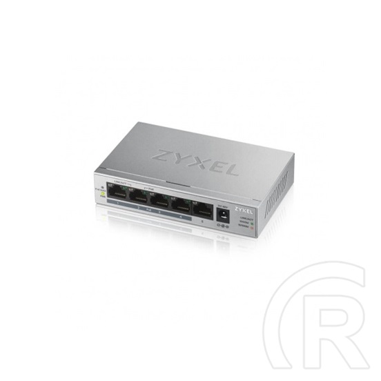 Zyxel GS1005HP-EU0101F 5-Port Gigabit asztali switch (4x PoE+, 60W PoE, nem menedzselhető, fémházas)