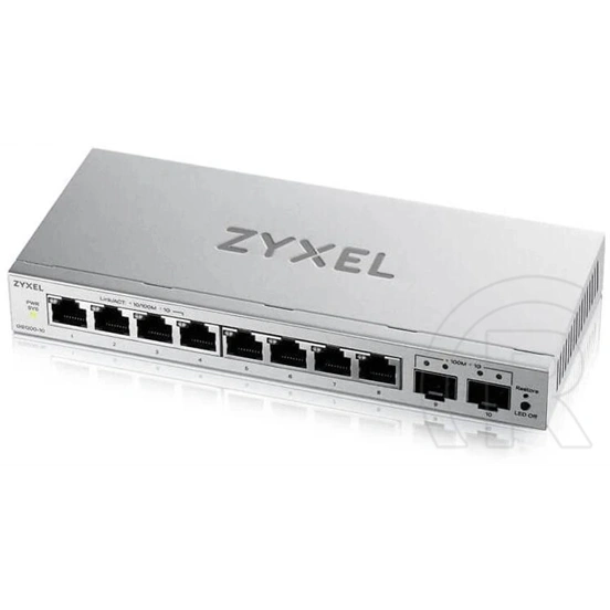 Zyxel GS1200-10V3 switch (8x1Gb, 2xSFP, fémházas, asztali, webes menedzselés)