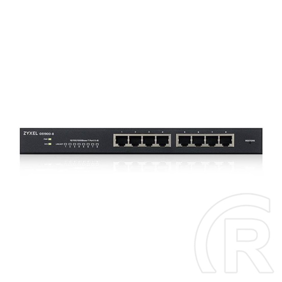 Zyxel GS1900-8 switch (8x1GbE, fémházas, menedzselhető)