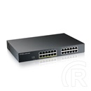 Zyxel GS1915-24EP 24-Port Gigabit Smart Managed Switch (12x PoE, 130W PoE, rackbe szerelhető, fémházas)