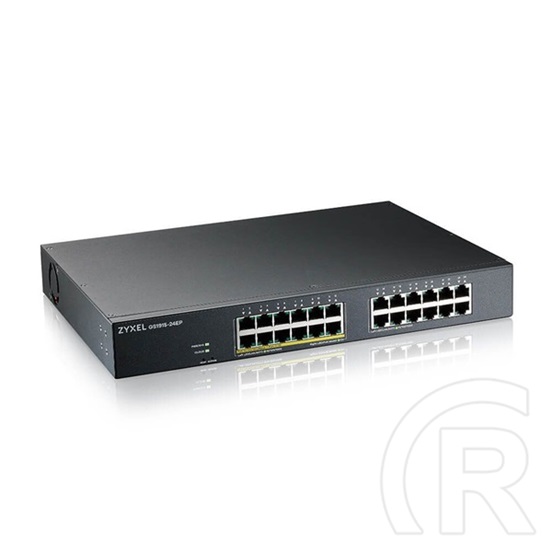 Zyxel GS1915-24EP 24-Port Gigabit Smart Managed Switch (12x PoE, 130W PoE, rackbe szerelhető, fémházas)