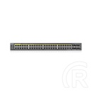 Zyxel GS2220-50HP switch (44x Gigabit PoE, 4x Gigabit kombó SFP, 2x Gigabit SFP, menedzselhető, rackbe szerelhető, 375W)