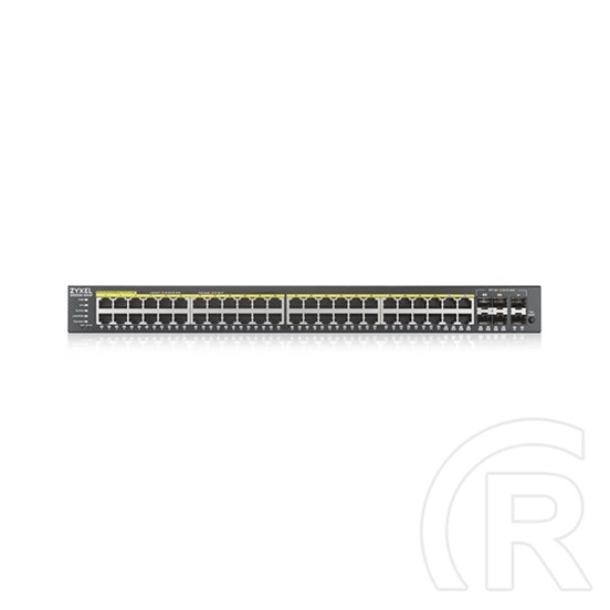 Zyxel GS2220-50HP switch (44x Gigabit PoE, 4x Gigabit kombó SFP, 2x Gigabit SFP, menedzselhető, rackbe szerelhető, 375W)
