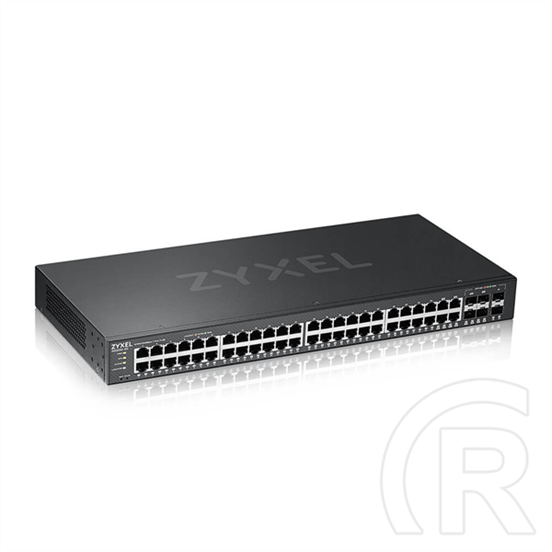 Zyxel GS2220-50 50-port Gigabit L2+ switch (44x1Gb RJ45, 4x kombó RJ45/SFP, 2x Gigabit SFP, menedzselhető, rack)