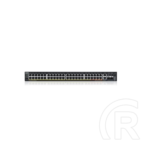 Zyxel L3 Access Switch (48x1G RJ45, 40x PoE+/10x PoE++, 2x10G RJ45 uplink, 4x10G SFP+ uplink, 600W PoE, moduláris, rack-