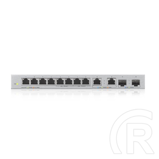 Zyxel XGS1010-12-ZZ0102F switch (8x1Gb, 2x2.5Gb, 2xSFP+, nem menedzselhető)