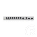 Zyxel XGS1210-12 kisméretű switch (8x1Gb, 2x2.5Gb, 2xSFP+ 10Gb, web-menedzselhető)