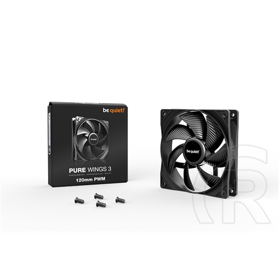 be quiet! Pure Wings 3 PWM hűtő ventilátor (120 mm, 1600 rpm, 25,5 dB)