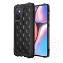 műanyag telefonvédő (közepesen ütésálló, Samsung Galaxy A72 4G (SM-A725F) szilikon belső, 3D kocka minta) fekete