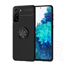 műanyag telefonvédő (közepesen ütésálló, Samsung Galaxy S21 Plus (SM-G996) szilikon belső) fekete