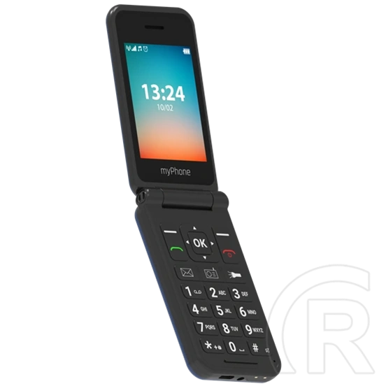 myPhone FLIP LTE mobiltelefon (2,8", TFT, 320×240, 1000 mAh, microSD, USB-C, Dual SIM, fekete)