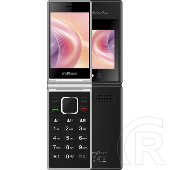 myPhone Tango 2 LTE mobiltelefon (3,5" + 2,4", 480×320, 1700 mAh akkumulátor, dualsim, 128 MB belső memória, fekete)